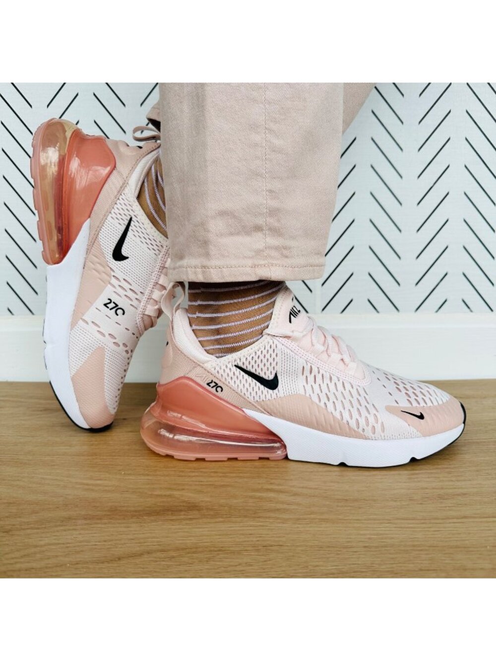 ⭐New Nike Air Max 270 Low Sz 6 Women's Shoes Light Soft Pink Sneakers AH6789-604